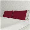 Italian Bed Linen Coppia Federe Max Color 100% cotone, misura federa 50x80 cm con patella interna, Tinta Unita - BORDEAUX