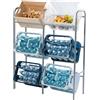 Ribelli Scaffale portacasse per 6 Casse, Grigio Argento Supporto Casse scaffale Casse