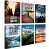 Throwback Traits Throwbacktraits Canvas Motivational Wall Art - Set di 6 stampe motivazionali con frasi edificanti e immagini vivaci, ecologico e incorniciato, pronto da appendere per decorazione da parete per ufficio