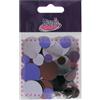 Diam's - Bustina di specchi indiani rotondi - Colore prugna - Ideale per attività di ricamo, tempo libero decorativo e creativo - Confezione da 150 unità in 3 misure assortite