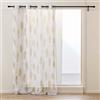 Douceur d'Intérieur, Kim, Tenda con occhielli (140 x 280 cm) con stampa in voile sabbiato