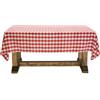 Lann's Linens Tovaglia rettangolare in poliestere a quadretti 152,4 x 320 cm, tovaglia da picnic in tessuto di poliestere rosso e bianco