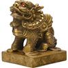 BRASSTAR Feng Shui Brass Kirin Kylin Statue Pi Yao 3.5(H) Dragon Avatar Figurine for Wealth Luck Prosperity Protection Home Decor Sculpture Gift Collection PTZY011