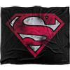 DC Comics Superman War Torn Shield Coperta super morbida al tatto setoso - 152 x 127 cm