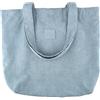 IDEA HOME Manhattan Borsa in Velluto a Coste 45x40 cm con Chiusura Magnetica e Doppi Manici - Borsa Shopper Elegante e Resistente per l'uso Quotidiano, Blu
