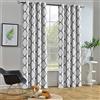 Melodieux Moroccan Fashion Room Darkening Blackout Grommet Curtain for Living Room/Bedroom, 52 by 72 Inch, Off White/Grey (1 Panel)