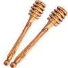 Stilux® Set di 2 cucchiai per miele in legno d'ulivo, 15 cm, per miele e sciroppo, per miele e sciroppo, per miele, cucchiaio senza goccioline e senza liquori, pratico aiuto per gli amanti del miele