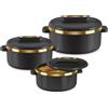 MILTON Casseruola isolata con coperchio, set da 3 pezzi da 2,1/1,5/1 qt. Scaldavivande termiche per zuppa/insalata, contenitore per alimenti caldi in acciaio inox, miglior set regalo per le mamme