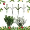 SJUNJIE 48 Pezzi Rami Pino Decorativi Natalizi 24 cm Rami per Decorazioni Natalizie Diy Ramo di Abete in Plastica Adatto per Ghirlande Tavoli da Pranzo e Decorazioni per Il Soggiorno