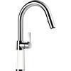 SCHOCK | Miscelatore SC520 DAY Canna Alta Cono con Doccia Estraibile, Base Rivestita in ®Cristadur Premium Bianco Puro, h323mm