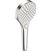 HANSA VIVA, ampio soffione doccia con 3 tipi di getto, doccetta doccia, deviatore a pulsante, funzione anticalcare, diametro 110 mm, attacco standard G1/2, cromato