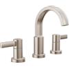 Delta Rubinetto Albion Rubinetto da bagno diffuso a 3 fori, Rubinetto per lavabo da bagno in nichel spazzolato, Rubinetto da bagno a 2 maniglie, Rubinetto da bagno, Gruppo di scarico push-pop in