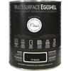 FLEUR DESIGNER'S PAINT | MULTI-SURFACE EGGSHELL Smalto Lavabile 3 in 1, Satinato, 750 ml, F77 Black, a Base Acqua, Adesione Diretta, Alta Resistenza, per Interno - Esterno, Made in Italy