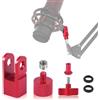 BOXOB Adattatore per Montaggio Microfono in Metallo, Include Adattatore per Vite Da 3/8 o 1/4 per Supporto per Microfono Hyperx Quadcast e Accessorio di Ricambio per Braccio a Braccio (Rosso)