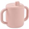 BÉABA Tazza Apprendimento Bebè - Funzione Biberon/Tazza, 100% Silicone Alta Qualità, Beccuccio Morbido, Manici Larghi ed Ergonomici - Barbapapà