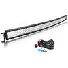 Willpower Barra LED Curva 127cm 50 Pollici 648W Fari LED 12V 24V Impermeabile Faretti LED Faro da Lavoro LED Barra Luci LED per Fuoristrada Auto Trattore Camion 4x4 Barca ATV con Cablaggio