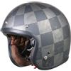 ORIGINE Casco Jet Moto Aperto Scooter Casco Motorino Vintage con Visiera Parasole Omologato ECE (Solid Titanmium, L)