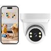 XNH Telecamera WiFi Interno 2K HD - T52W, Videocamera Sorveglianza Interno, 360° Visuale, Visione Notturna, Rilevamento di Movimento, One-Touch Call, Audio Bidirezionale, 32G Scheda, 2.4GHz WiFi