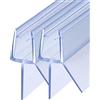 KOOBON Guarnizione doccia 2 x 60 cm di ricambio per porte della doccia, spessore 4 mm/5 mm/6 mm, per cabine doccia, porta dritta in vetro, idrorepellente, protezione dalle cadute dagli schizzi A166