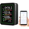 RISOON 5 in 1 Smart Air Quality Monitor: WiFi Indoor Air Quality, Meter Detects TVOC, CO2, HCHO, Temperature and Humidity, for Home and Office with App Control