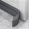 AOTUAO Paraspifferi Sottoporta, Paraspifferi Porta Blindata 300 X 5cm, Risparmiare Energia Paraspifferi Porta Ingresso, Paraspifferi Sottoporta Blindata Autoadesiva,Riduce il Rumore,anti Freddo-Grigio