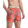 maamgic Costume Uomo Mare Vintage Asciugatura Rapida Costume da Bagno Pantaloncini Corto Swim Trunks con Fodera Rete e 3 Tasche,M,Albero Banane Arancione