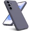 Oududianzi - Cover per Samsung Galaxy S25 FE 5G, Custodia Silicone Liquido, Interno in Microfibra Morbida, Protezione Antiurto Resistente - Grigio Scuro