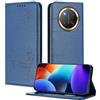 XINYEXIN Custodia in Pelle per Honor Magic 7 Lite | Blu, Cover a Libro, Portafoglio, Blocco RFID, Slot per Carte, Chiusura Magnetica, Supporto, Antiurto