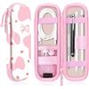 FINTIE Custodia Compatibile con Apple Pencil Pro e Apple Pencil (USB-C) e 2ª/1ª Gen - Slim Case Built-in Tasca Slot Compatibile con Apple Pen, Cavo USB, Samsung Stylus, (Z-Strawberry Cow)