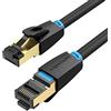 VENTION Cavo di Rete Patch Cat 8, Cavo Ethernet SFTP LAN RJ45 Supporto 40 Gbps ad Alta Velocità 2000 MHz S/FTP Gigabit RJ45 per Switch, Modem, Router, PC, Pannello Patch, PS4, Xbox (1m)