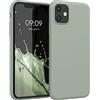 kwmobile Custodia Compatibile con Apple iPhone 11 Cover - Back Case per Smartphone in Silicone TPU - Protezione Gommata - verde grigio