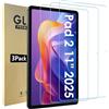 Bigqin 3 Pezzi Pellicola Protettiva Compatibile con Xiaomi Redmi Pad 2 11 2025, Ultra HD Vetro Temperato Film Compatibile con Xiaomi Redmi Pad 11inch 2025,Pellicola Schermo Premium Protezione