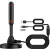 Generico Antenna TV Interna Digitale Terrestre, Interna Amplificata HDTV 4K 1080P DVB-T, Ricezione del segnale fino a 120km, Portatile