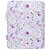 Dadanism 9-11 Custodia Protettiva Sacchetto per iPad (A16) 11, iPad Air 11 M4/M3, iPad Pro 11 M5/M4, iPad 10a Gen 10,9, iPad 9/8/7a Gen 10,2, Galaxy Tab A11+ 11, Tab M11 11, Fiore Viola