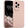 kwmobile Custodia Compatibile con HONOR 200 Lite Cover - Protezione Back Case Morbida - Silicone TPU Effetto Metallizzato oro rosa metallizzato