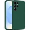 Mixroom - Cover Custodia Case per Samsung Galaxy S24 Ultra Protezione Fotocamera in Silicone TPU Morbido Opaco Bordi Piatti Colore Verde Foglia