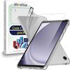 ebestStar - Cover per Samsung Galaxy Tab A9 8.7 (2023) SM-X110, Custodia Silicone Trasparente Protezione TPU Antiurto, Bordi Rinforzati, Trasparente + Vetro Temperato