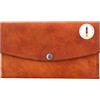 Gusti Leder Gusti Pelle nature Carlo Portadocumenti Passaporto Borsetta per banconote e monete Borsa Cuoio Grande Elegante Donna Uomo in pelle marrone A136b