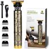 m MU Tagliacapelli Uomo Professionale,T-Blade Impermeabile IPX6 0mm Trimmer Barba, Elettrico Barba Kit per Uomo,Trimmer Capelli Con USB Ricaricabile