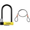 Kryptonite 002154 New-U - New York Lock Standard - Antifurto per bici (10,2 cm X 20,3 cm), Giallo, 1pz. & KryptoFlex, Catena antifurto, Arancione, Lunghezza: 76 cm, Spessore: 5 mm