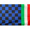 Neutra Bandierone colori nero e azzurro con banda tricolore cm. 200 x 140 | Bandiera colore nera e azzurra grande stadio per tifoso BGSNATRIC