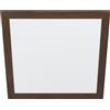 Eglo Led Panel Piglionasso, con cornice decorativa in | legno, lampada da soffitto in legno marrone scuro, luce da cucina e ufficio, illuminazione bianco neutro, L x L 64,5 cm