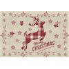 Vilber Christmas, tovaglia singola confezione da 4 pezzi (30,5 x 45,6 x 0,2 cm), PVC poliestere, antiscivolo, lavabile, resistente al calore, con possibilità di confezione da 6, runner da tavolo e