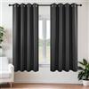 Joydeco Blackout Curtains 63 Inch Length 2 Panels Set, Thermal Insulated Long Curtains& Drapes 2 Burg, Room Darkening Grommet Drapes for Living Room Bedroom Window (W52 x L63 Inch, Dark Grey)