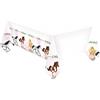 amscan 9909877 - Tovaglia in plastica con cavallo, dimensioni 120 x 180 cm, colore bianco con bordo pony, decorazione da tavolo, compleanno per bambini, festa a tema