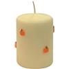 Cereria Di Giorgio - Candela Cero Avorio Decorata con Zucche in Cera - Diametro 7 cm Altezza 10 cm - Durata 50 ore - Autunno - Idea Regalo - Artigianale