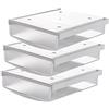 TUKA-i-AKUT 3X 3,5L Cassetti Sotto Scrivania, 24x21x8cm Autoadesivo Nascosta Cassetto Sottostruttura per Scrivania/Mobile/Libreria/Mobile da Cucina ecc. 3 Unità Glassato Traslucido TKD8606