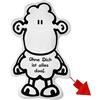 Sheepworld 46495 - Cuscino decorativo a forma di pecora, 37 x 25 cm