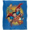 DC Comics Superman Superman Collage Coperta super morbida al tatto setoso - 152 x 127 cm