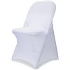 Babenest Spandex Folding Chair Covers Upgraded 10 PCS Universal Stretch Washable Fitted Chair Slipcovers Protector for Wedding, Holidays, Banquet, Party, Celebration (White)
